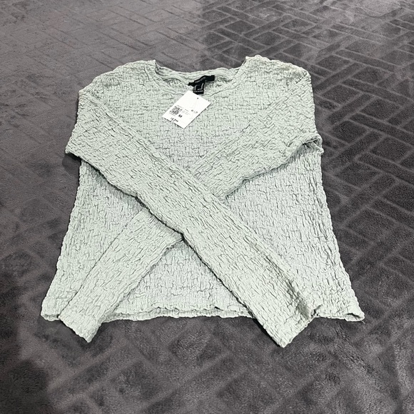 Long sleeve stretch Size medium aqua Marina , forever 21 - Picture 3 of 4